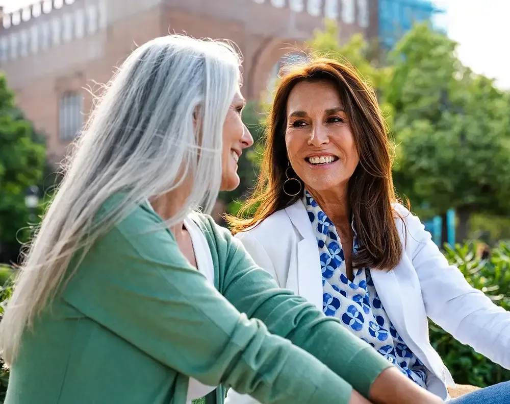 two older women in menopause