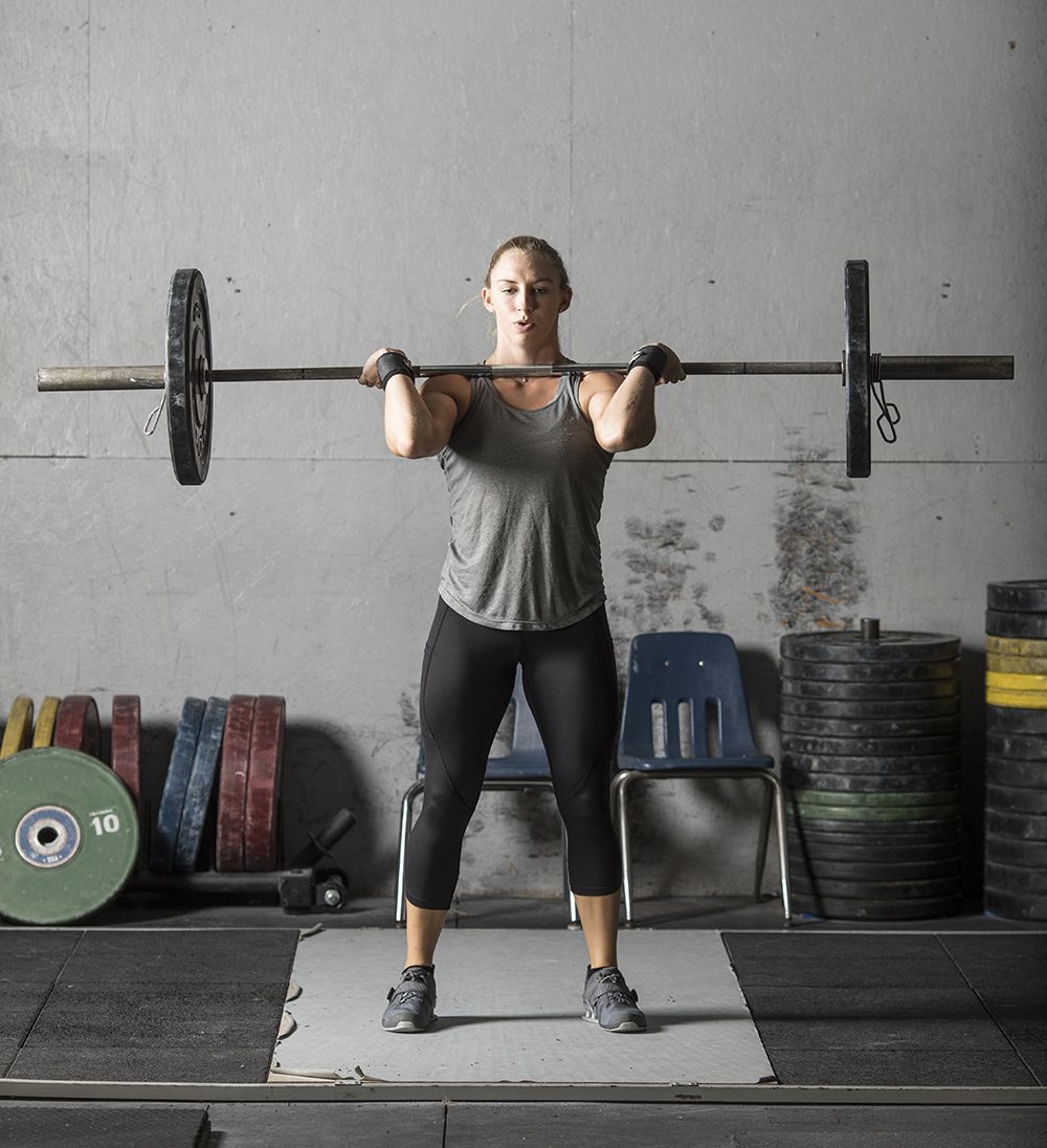 woman lifting weights