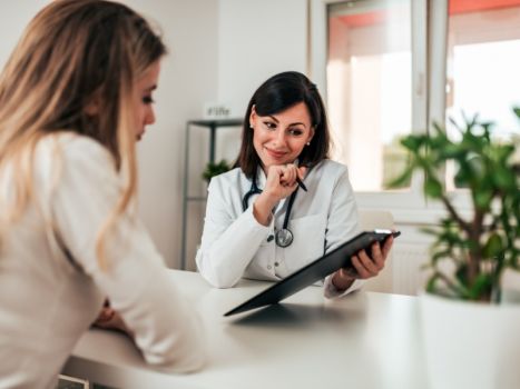 Doctor consulting patient about regenerative care